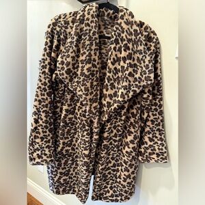 Leopard Print Fuzzy Coat